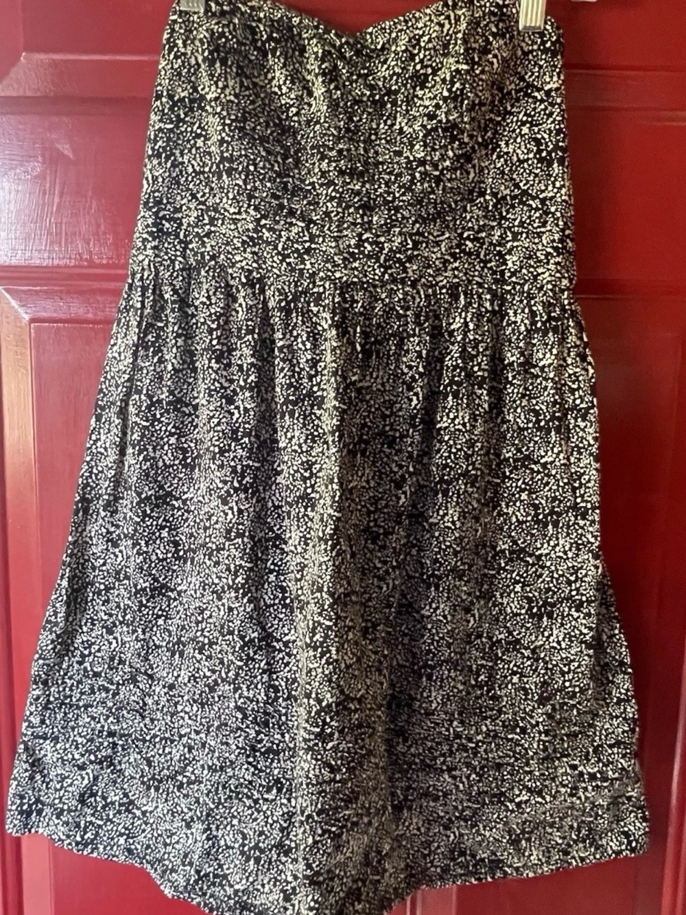 American Rag Black and White Strapless Dress
